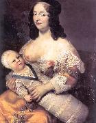 Charles Beaubrun Louis XIV et la Dame Longuet de La Giraudiere oil on canvas